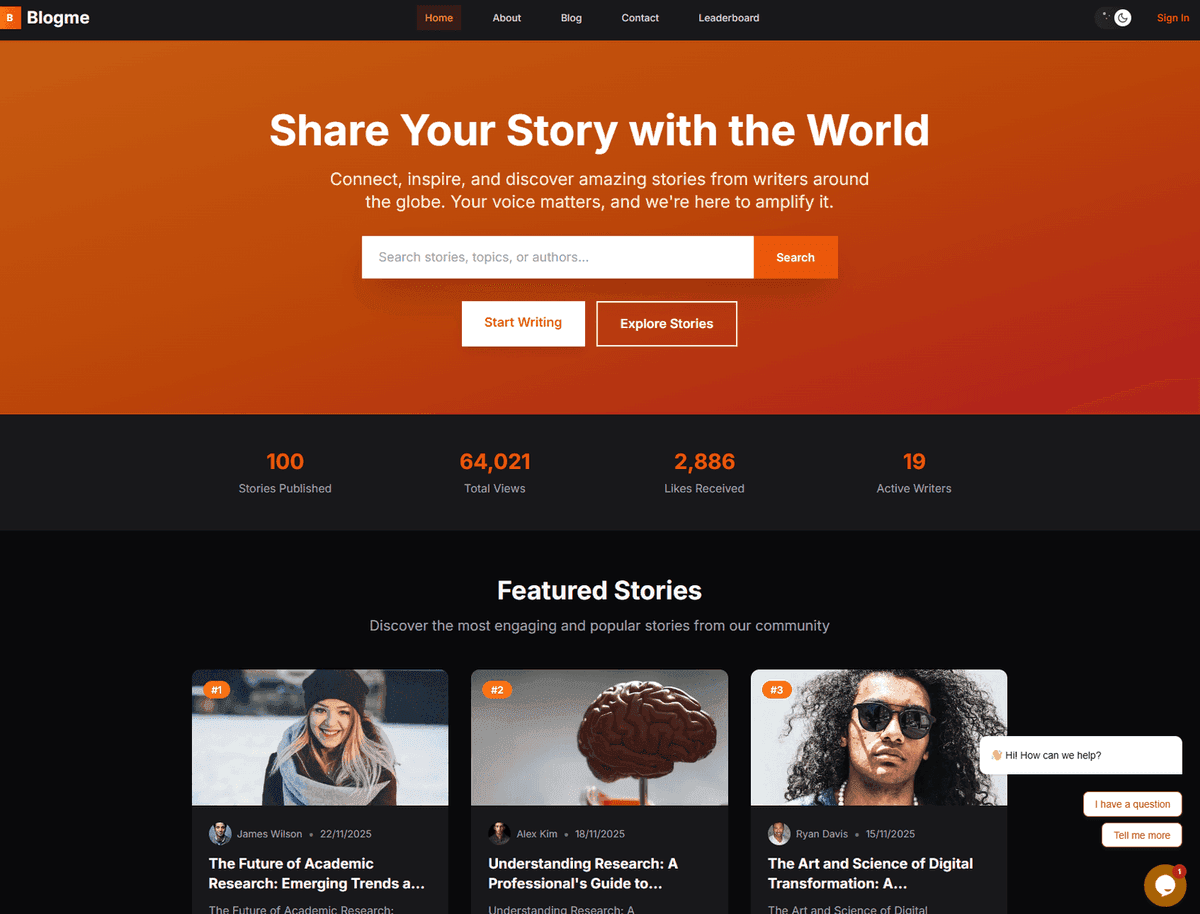 Blogging Platform (Blogme)